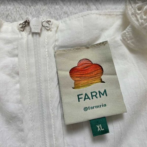 NWOT XL Farm Rio x Anthropologie Sleeveless Richelieu Midi Dress white pineapple - Picture 7 of 12